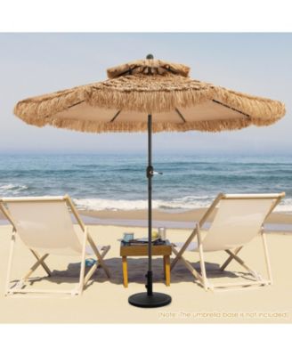 9 Feet Thatched Tiki Umbrella with 8 Ribs