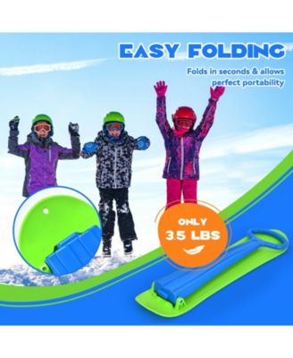 1-Rider Snow Scooter with Grip Handle-Blue