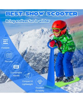 1-Rider Snow Scooter with Grip Handle-Blue