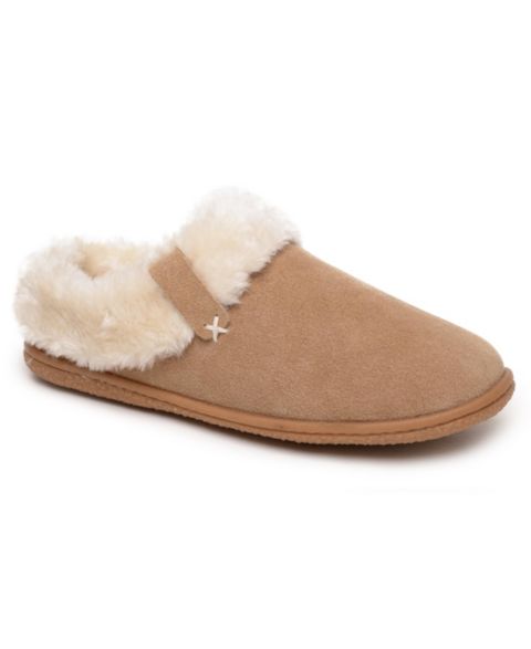 Женские тапочки Minnetonka Camp Collar Scuff Slippers, цвет: Коричный