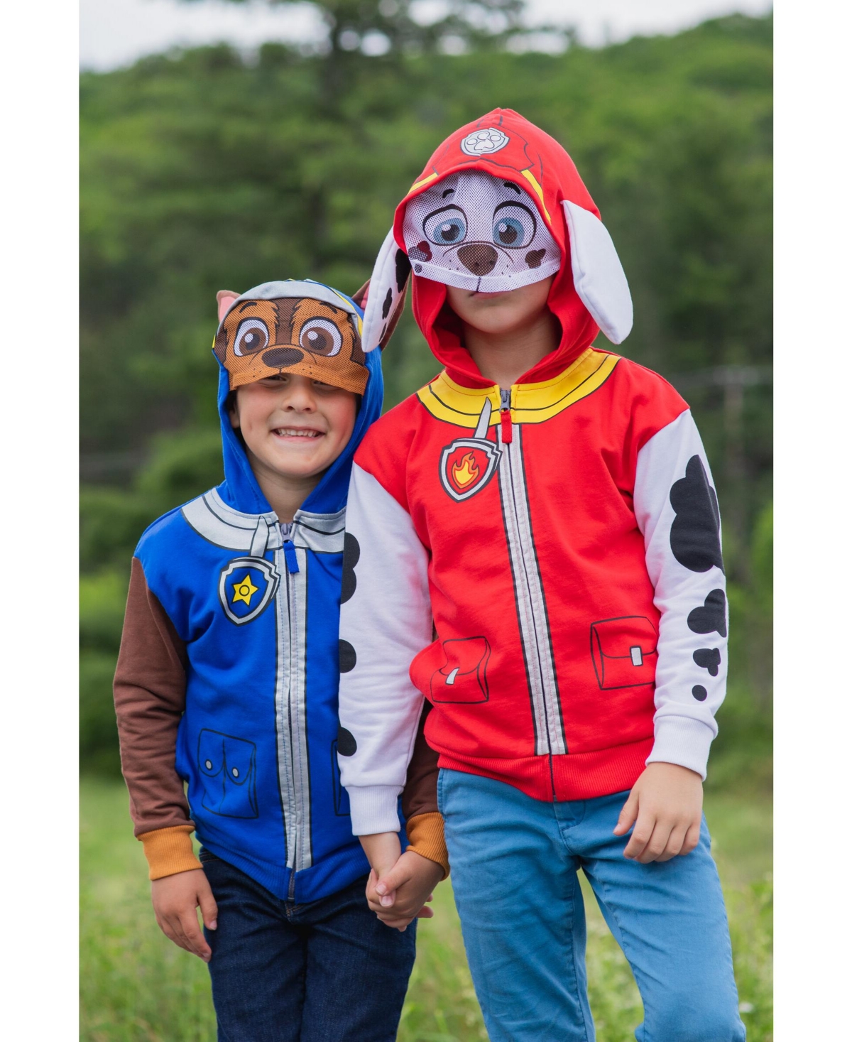 Paw Patrol Toddler Boys RubbleSkye Fleece Zip Up Pullover Hoodie to - Chase