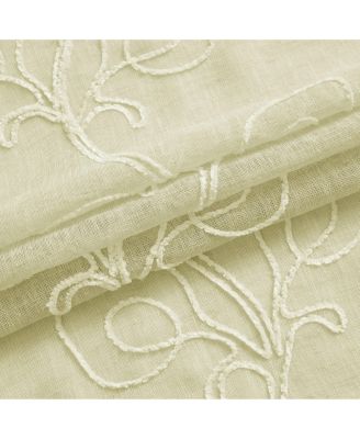 Stella Linen Look 76" W x 96" L Grommet Window Panel Set