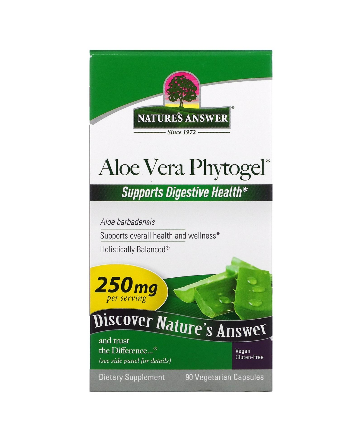 Aloe Vera Phytogel 250 mg - 90 Vegetarian Capsules