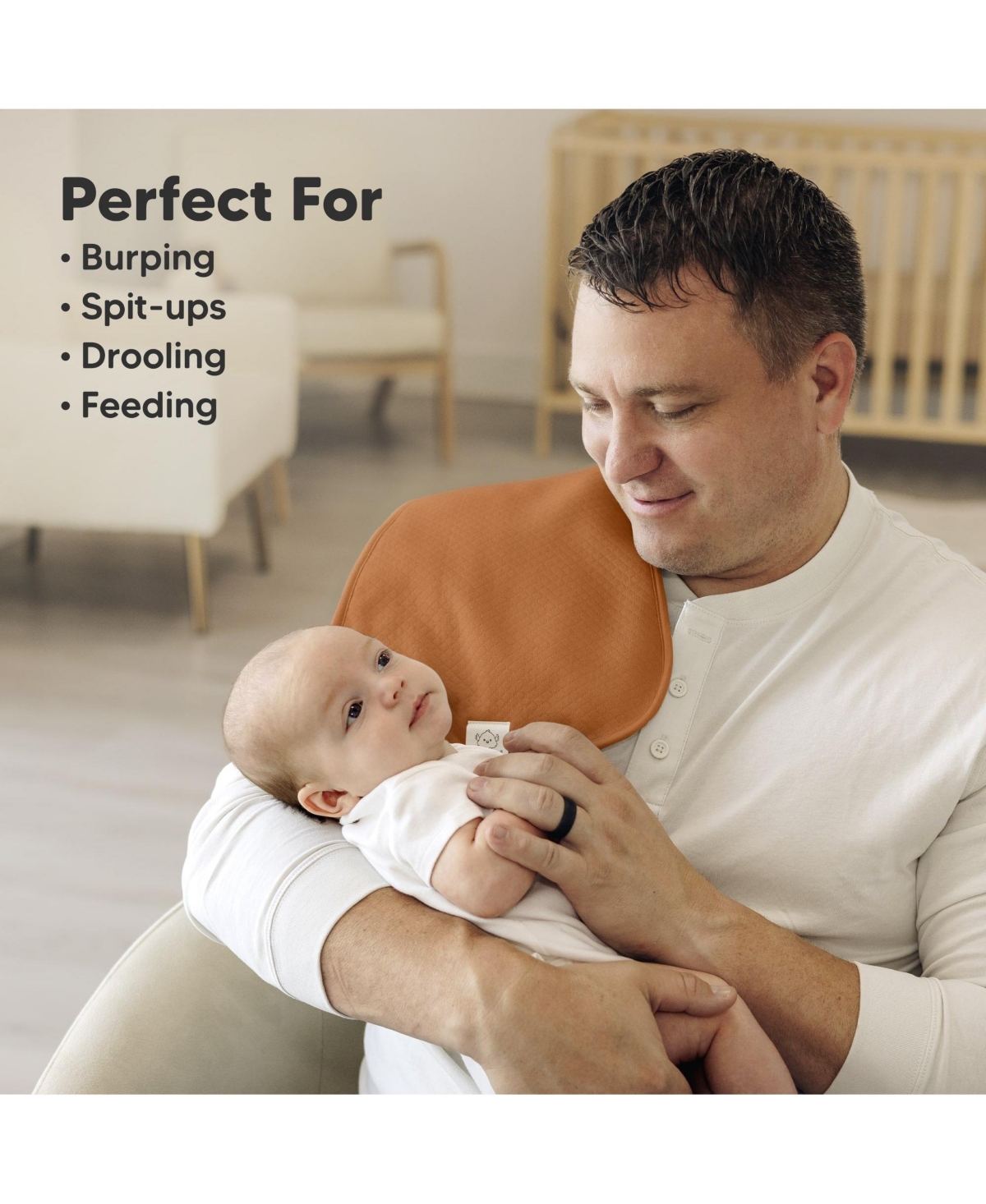 KeaBabies Kids 5pk Organic Quin Baby Burp Cloths for Boys, Girls, Absorbent Cotton Burping Cloths for Babies, Newborns