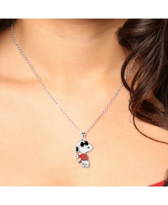 Snoopy Joe Cool Red Shirt Pendant Necklace