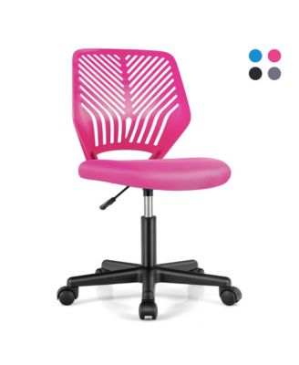Height-adjustable Ergonomic Kids Desk Chair with Universal Casters Working Chair