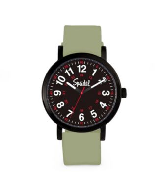 Black Dial Original Scrub Watch in Teal - Black with Green Strap 36$