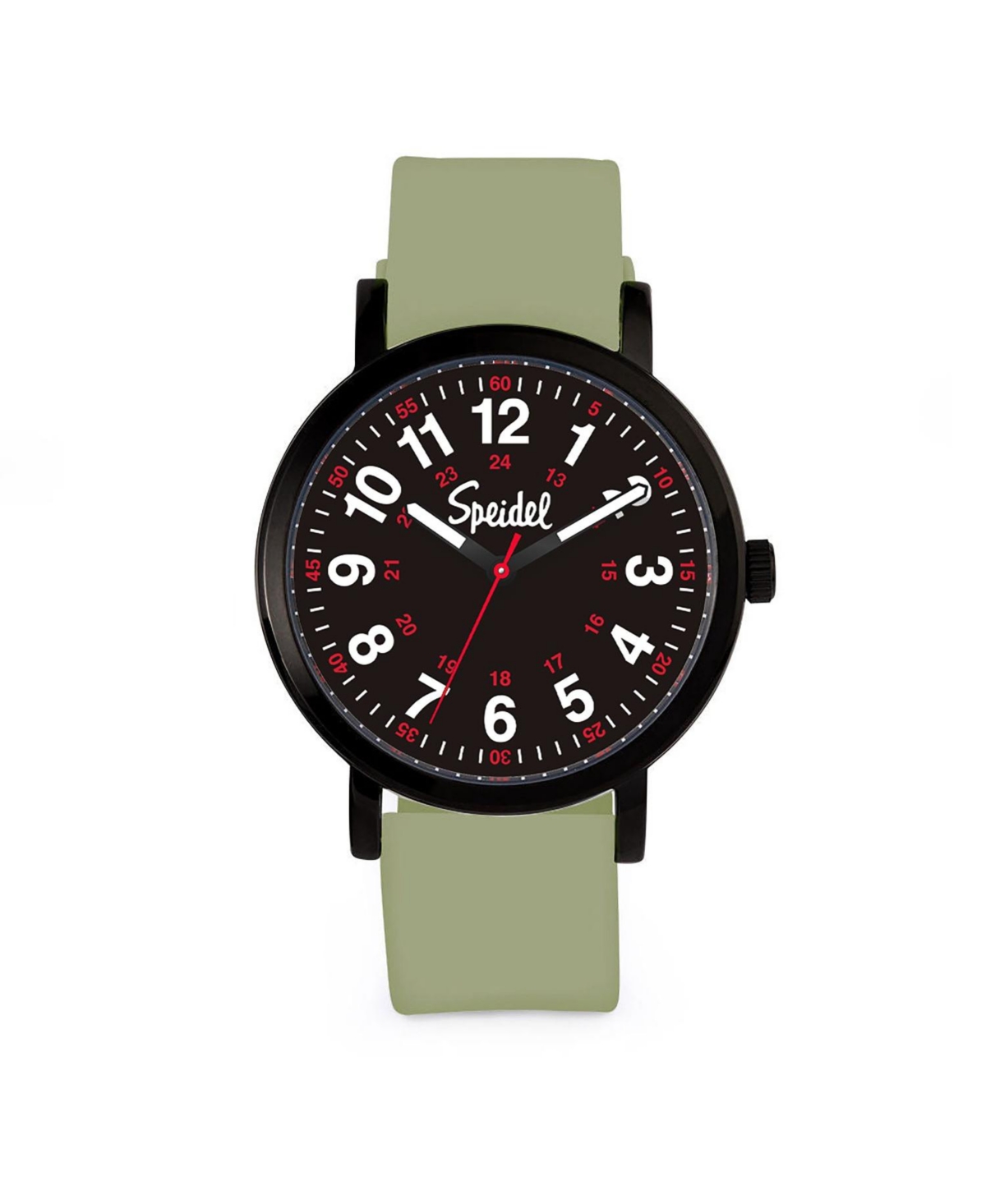 Black Dial Original Scrub Watch in Teal - Black with Green Strap