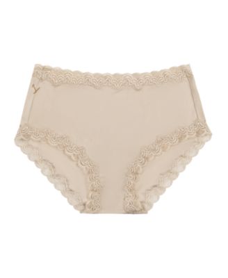 Women's Soft Silk Lace-Trim Briefs Underwear