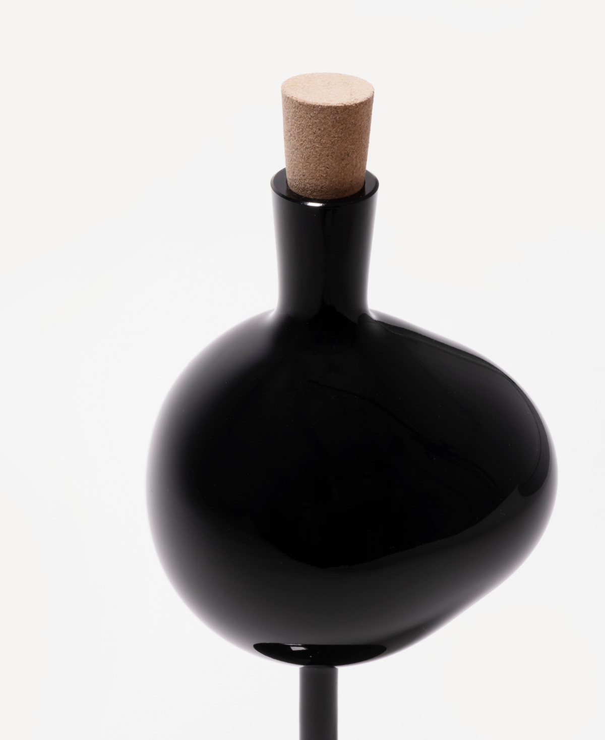 Kosta Boda 12'' Bod Bottle Crystal Glass Vase In Black