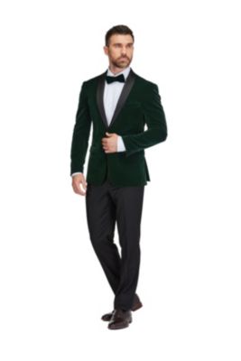 Men's Slim-Fit Velvet Shawl Lapel Tuxedo Set
