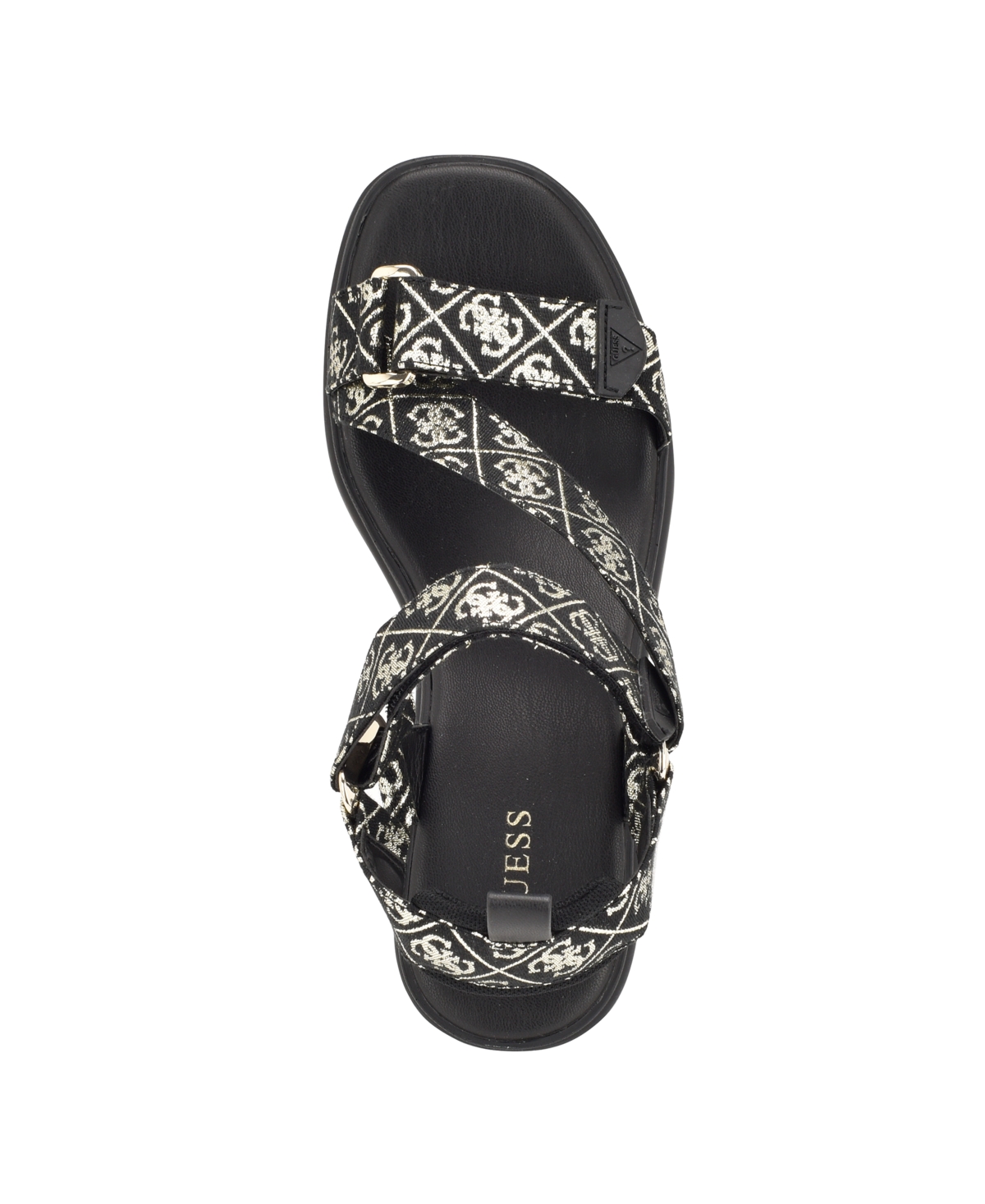 Guess Women's Ocilia Quattro Logo Sport Eva Wedge Strappy Sandals - White Logo