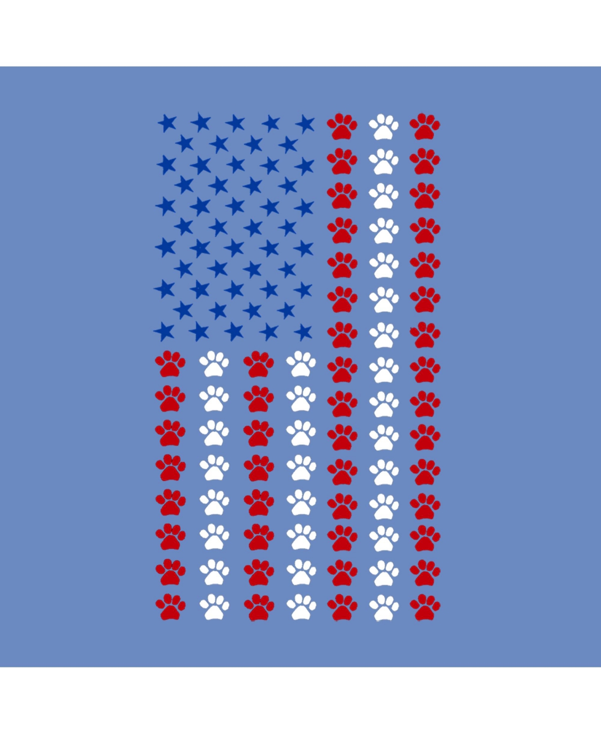 La Pop Art Boys Paws Flag Word Art T-Shirt