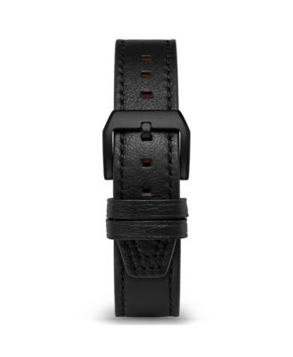 Gun Metal 22mm Ecco Leather Watch Strap – Quick-Release