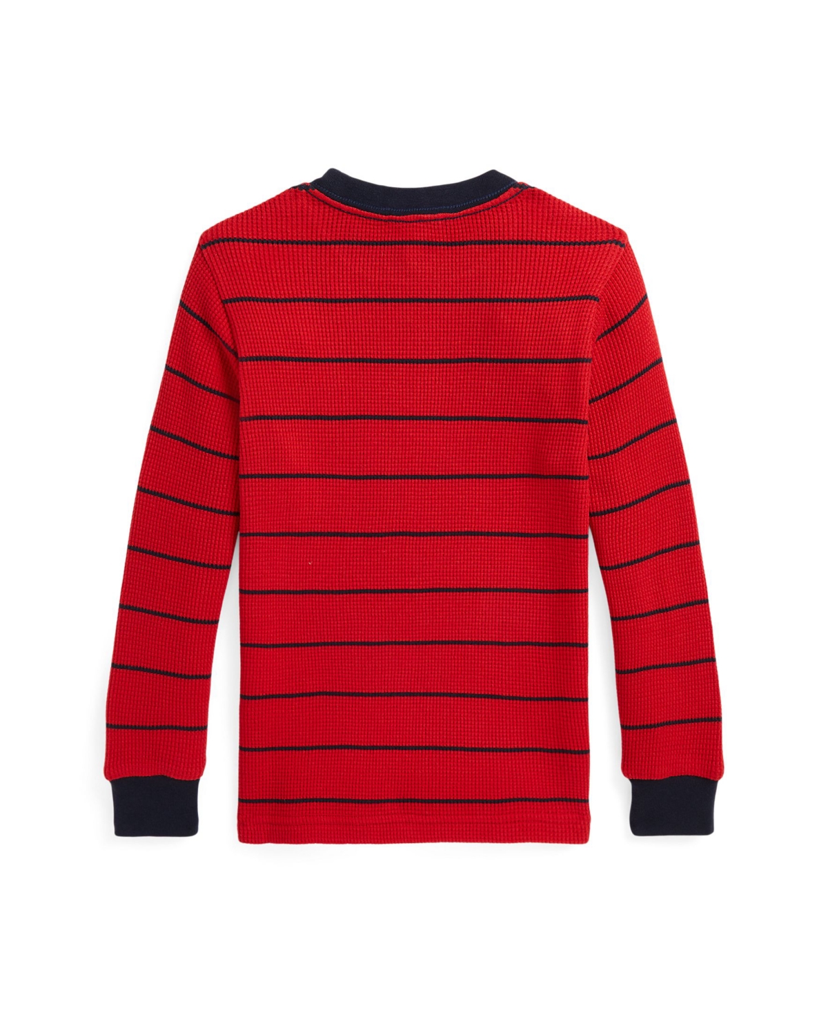 Polo Ralph Lauren Toddler and Little Boys Striped Waffle Cotton Long Sleeve Tee - Rl 2000 Red/Rl Navy