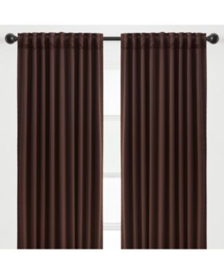 Premium 2-Panel Traverse Damask Room Darkening Curtains - 3-in-1 Back Tab, Rod Pocket, Ring Tab - for Windows Living Room Bedroom