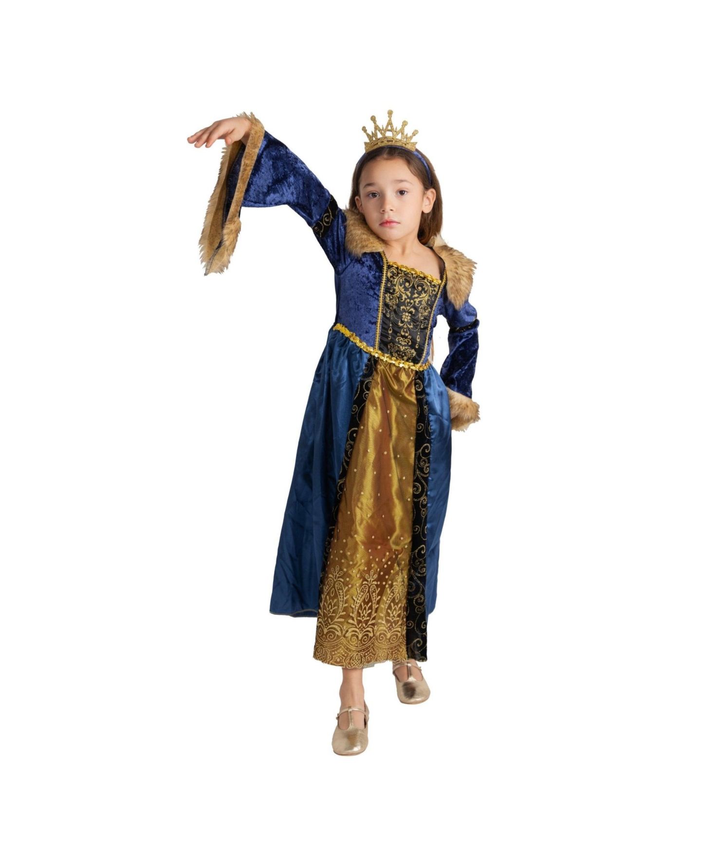 Детское платье Dress Up America Noblewomen Dress Costume - Girls, цвет: Тёмно-синий — фото 2