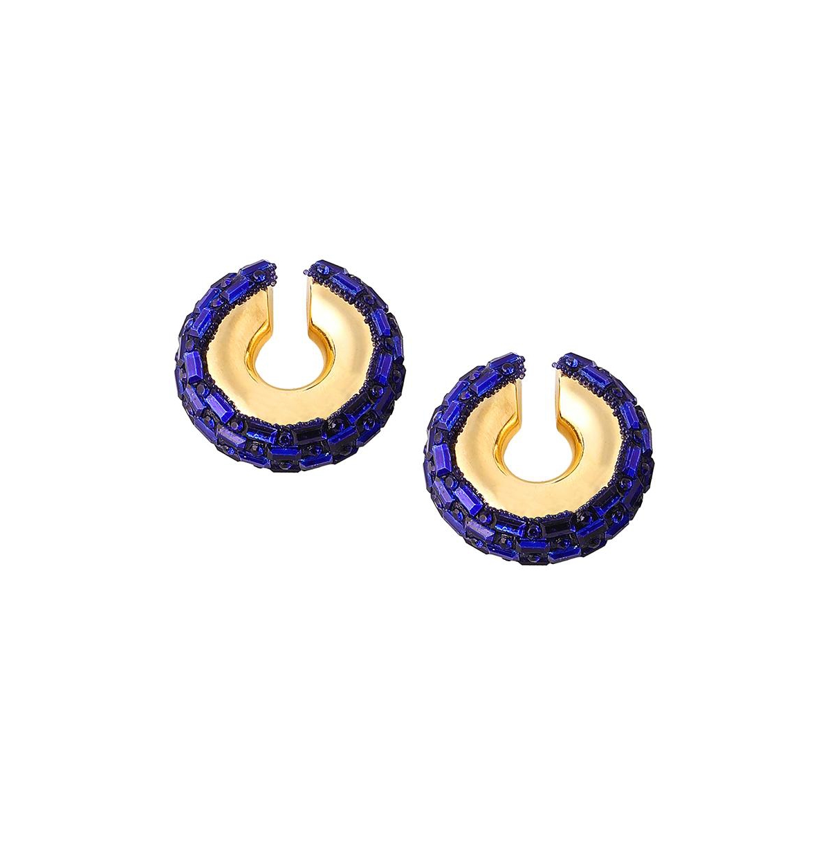 Sohi Women's The Mirror Cuff Earrings In Blue