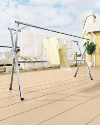 Extendable and Foldable Clothes Drying Rack