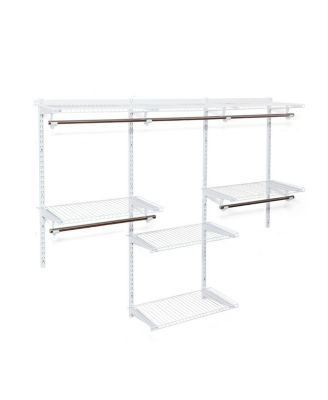 Adjustable Wall Mounted Closet Rack System with Shelf