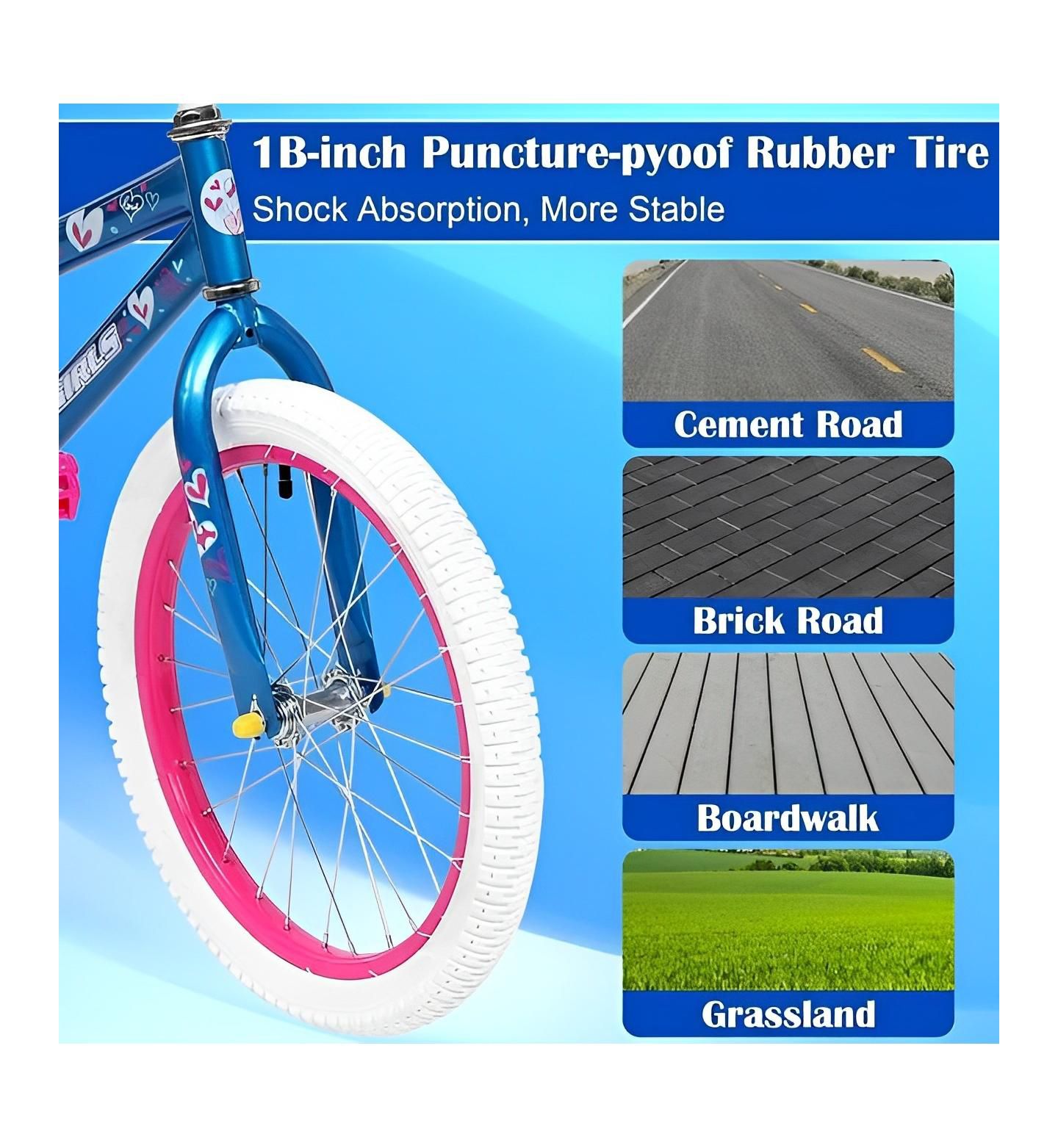 Детская игрушка SUGIFT 18-inch Kids Bike Bicycle for Girls Ages 4-8 Years Child — фото 3