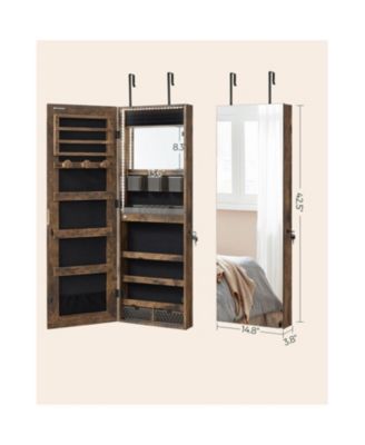 Jewelry Cabinet Armoire with Mirror for Elegant Accessory Storage