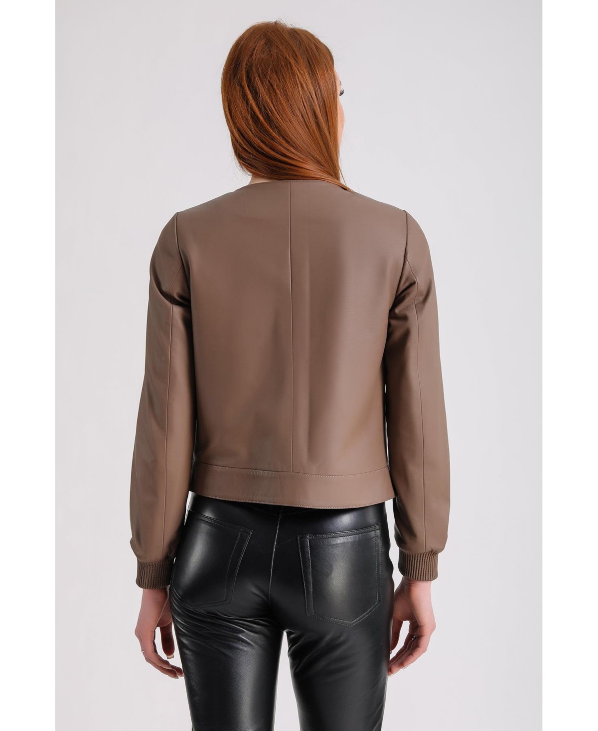Furniq Uk Women's Leather Jacket,- Brown