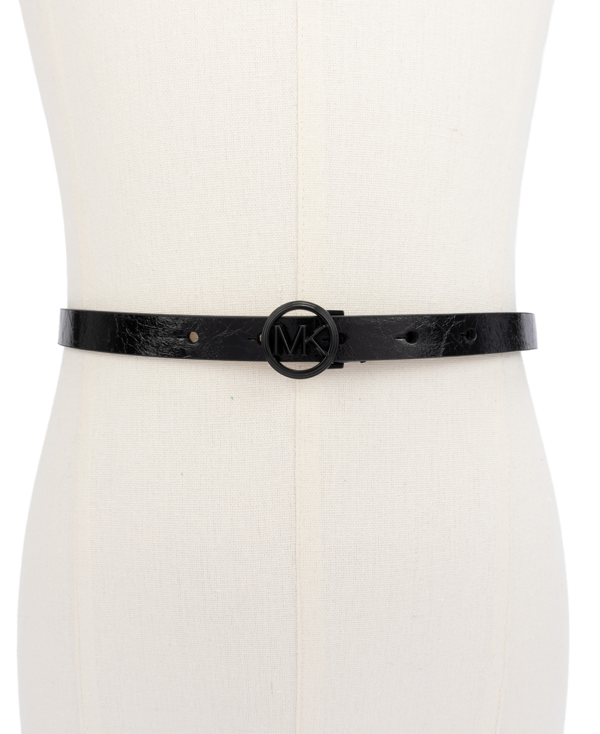 Michael Michael Kors Logo Charm Skinny Belt