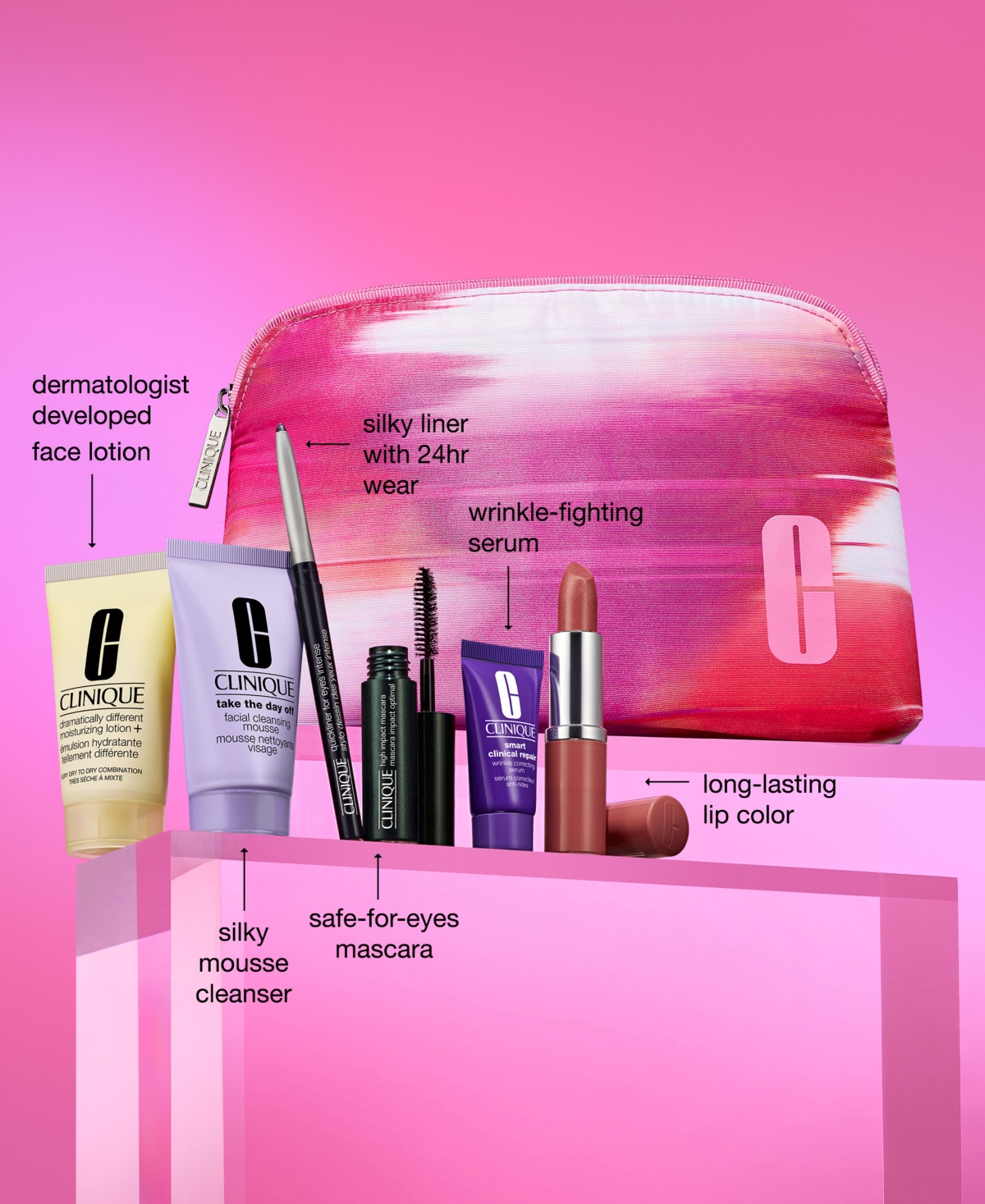 Choose a Free 7-Pc. gift with any $37 Clinique purchase (Up to a $103 Value!) - 7-Pc. Bare Pop  Smart Gift