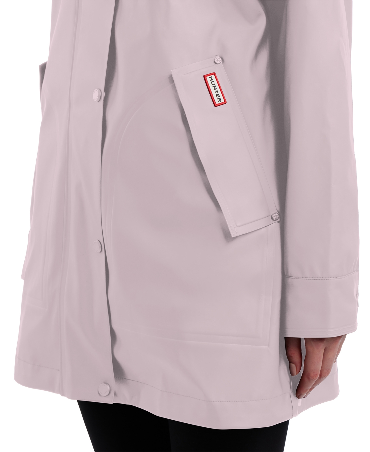 Hunter Women's Hooded Rubberized Waterproof Rain Coat