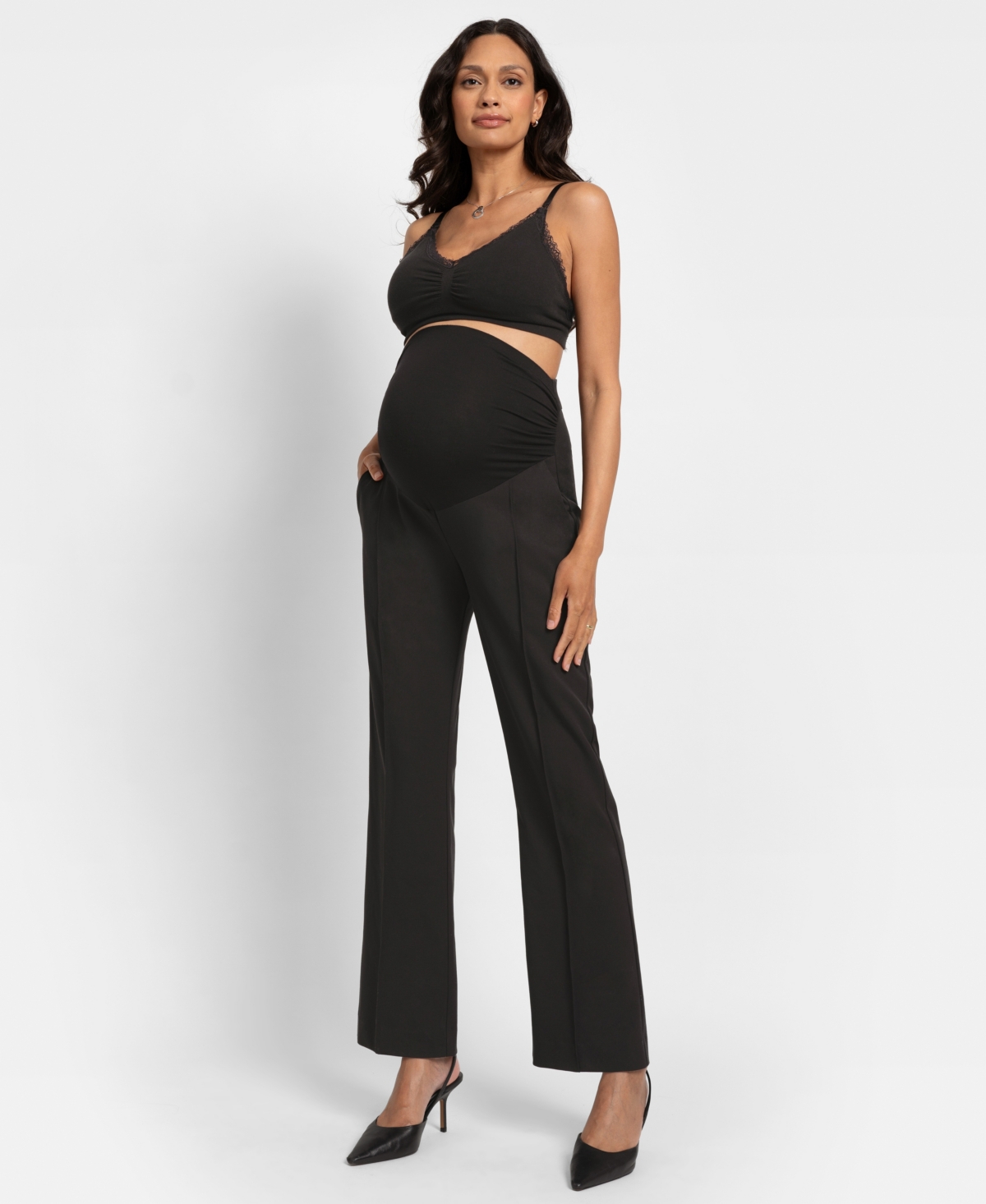 SERAPHINE WOMEN'S OVER BUMP BOOT CUT MATERNITY TROUSERS 