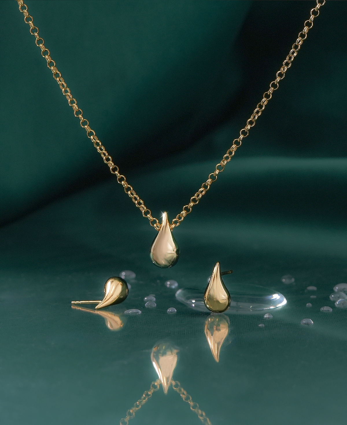 Audrey By Aurate Puff Teardrop 17" Pendant Necklace In Gold Vermeil, Created For Macy's In Gold Vermeil