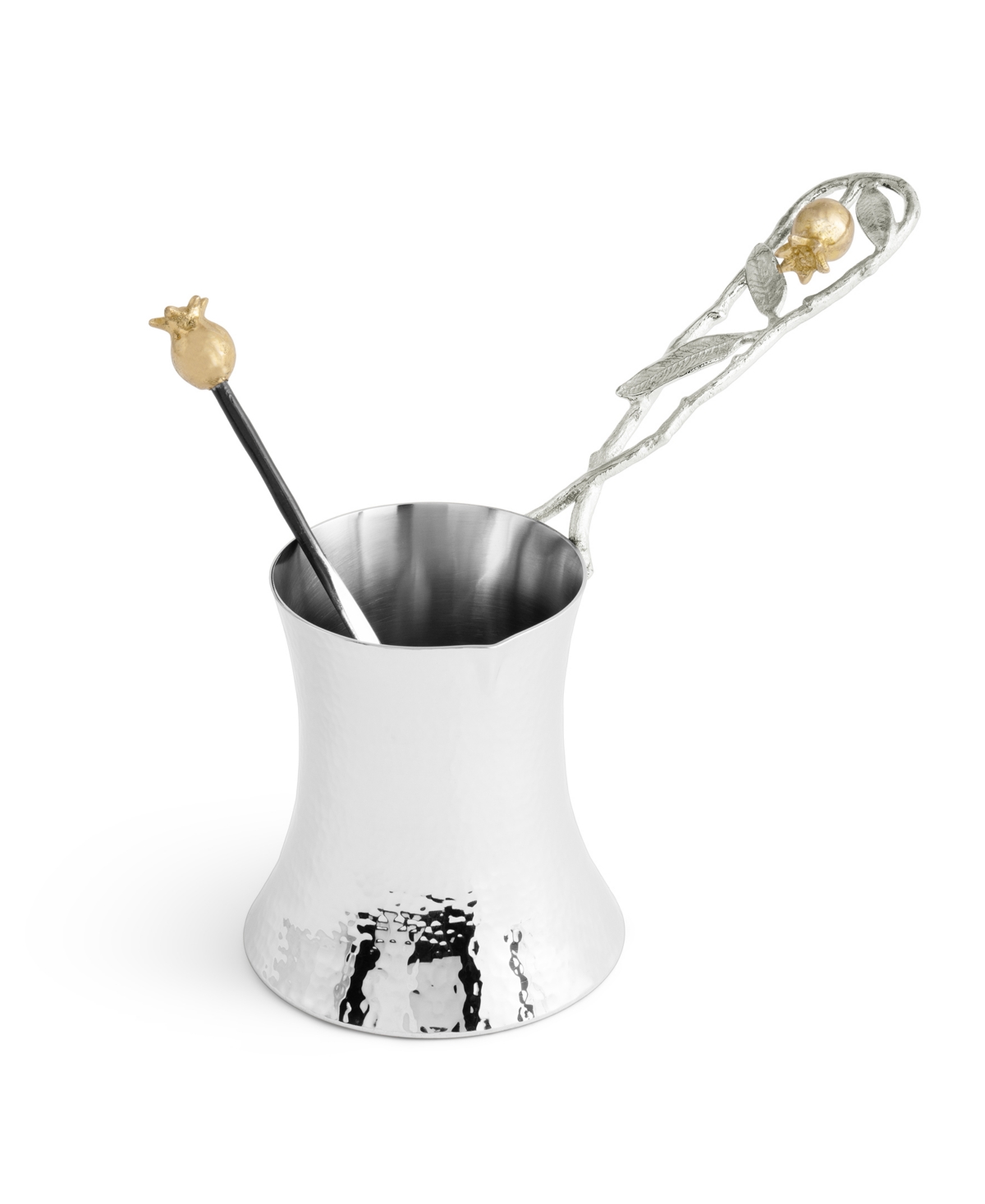 Michael Aram Pomegranate Silver And Gold Coffee Pot With Spoon, 8.66" X 3" In No Color