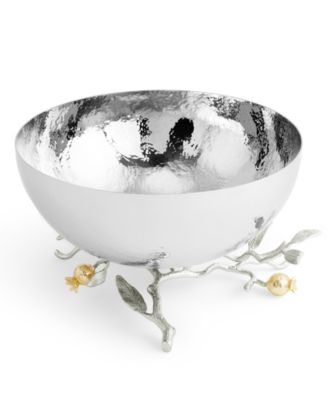 Pomegranate Silver and Gold Serving Bowl