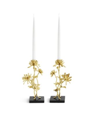 Dahlia Tall Candleholders, Set of 2