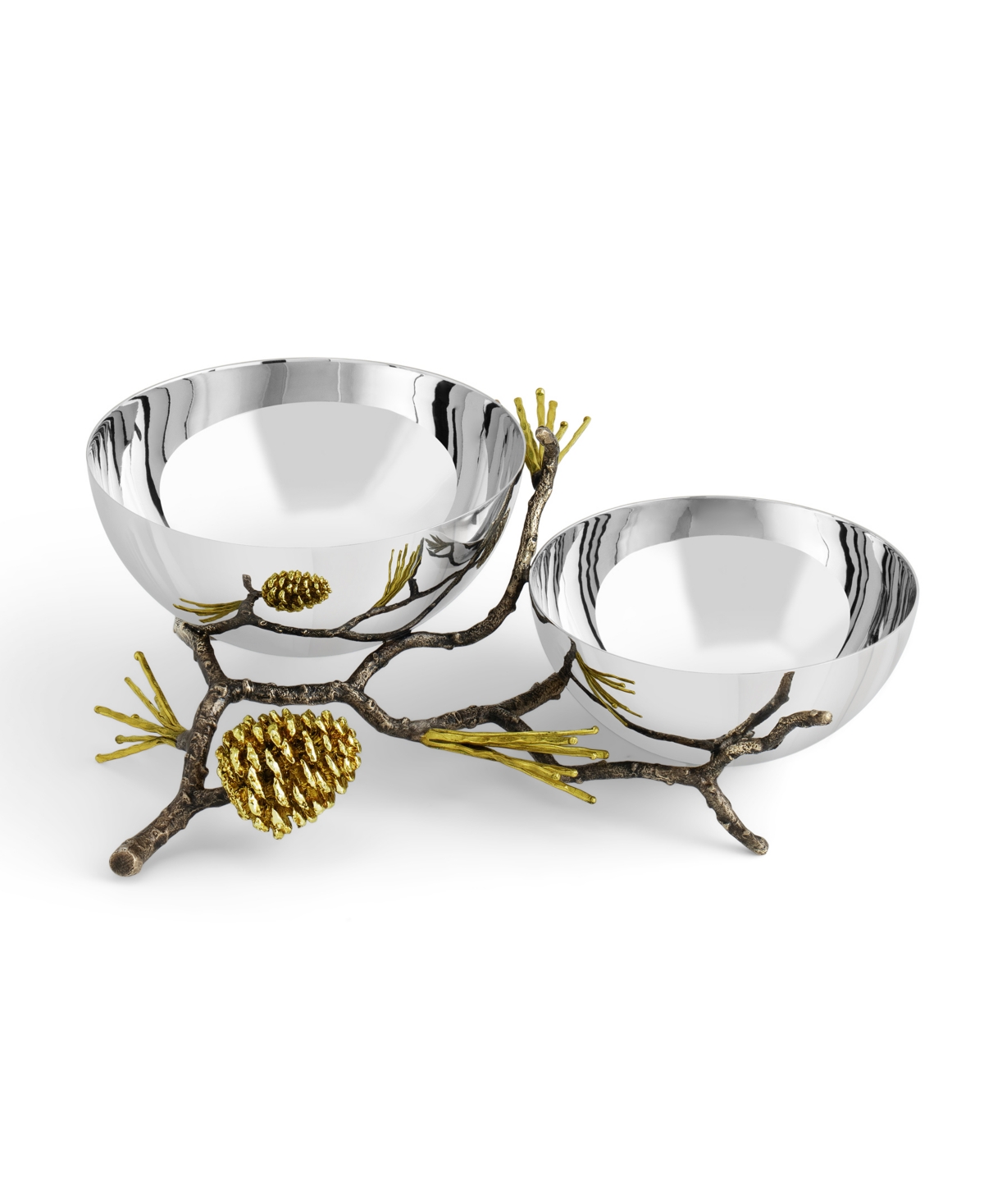 Pinecone Double Bowl