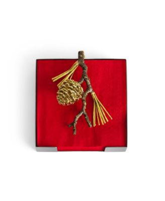 Pinecone Cocktail Napkin Holder, 5.24" x 5.24"