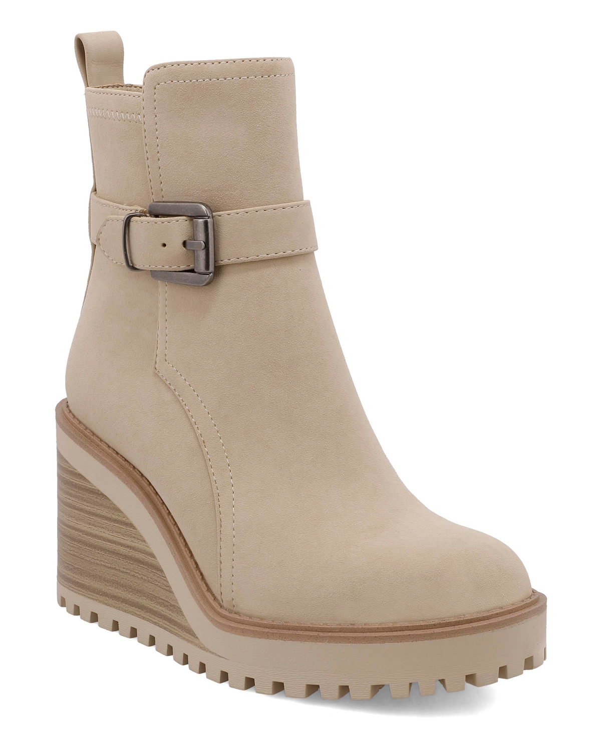 Mia Cleste Wedge Bootie In Sand