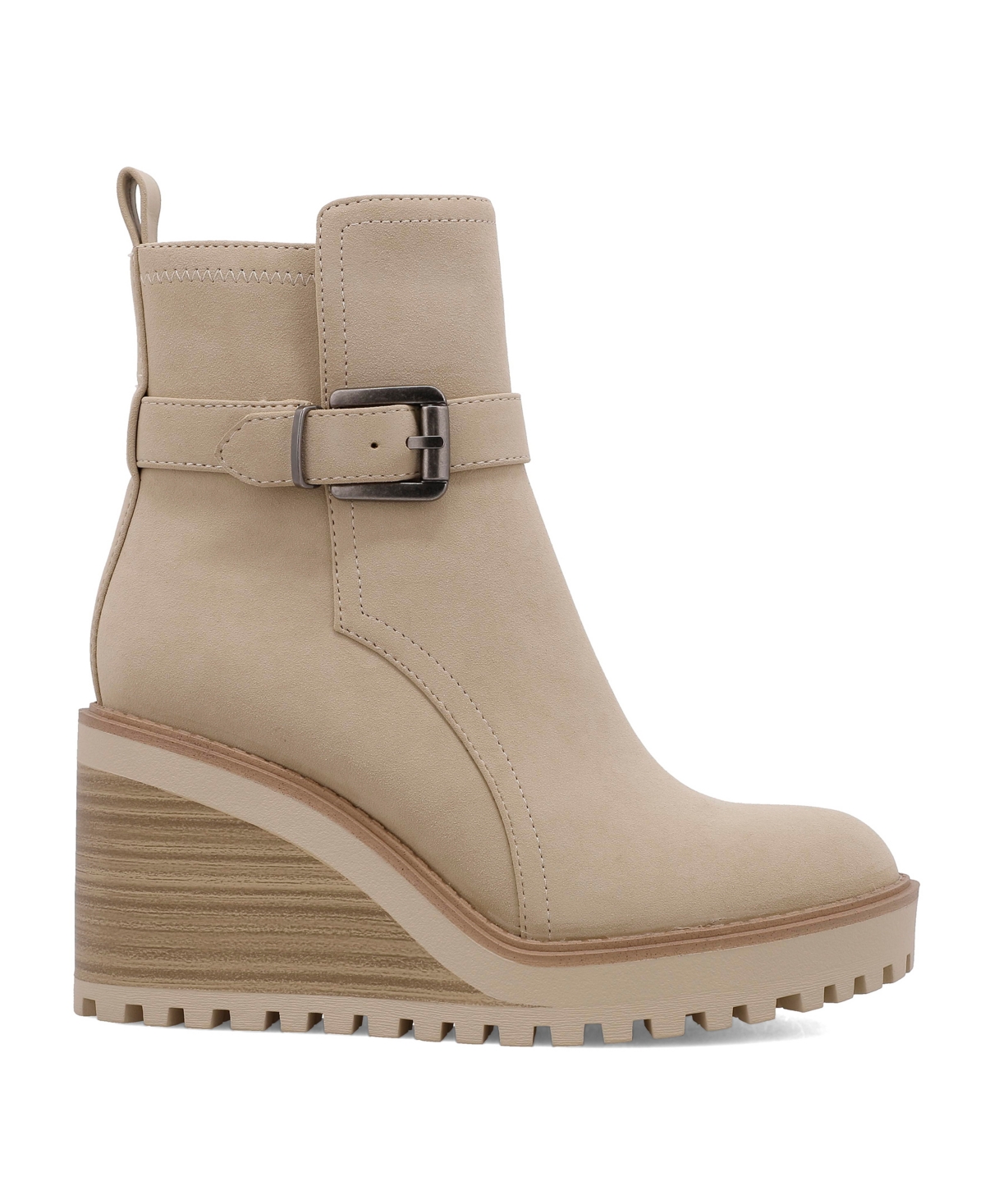 Mia Cleste Wedge Bootie In Sand