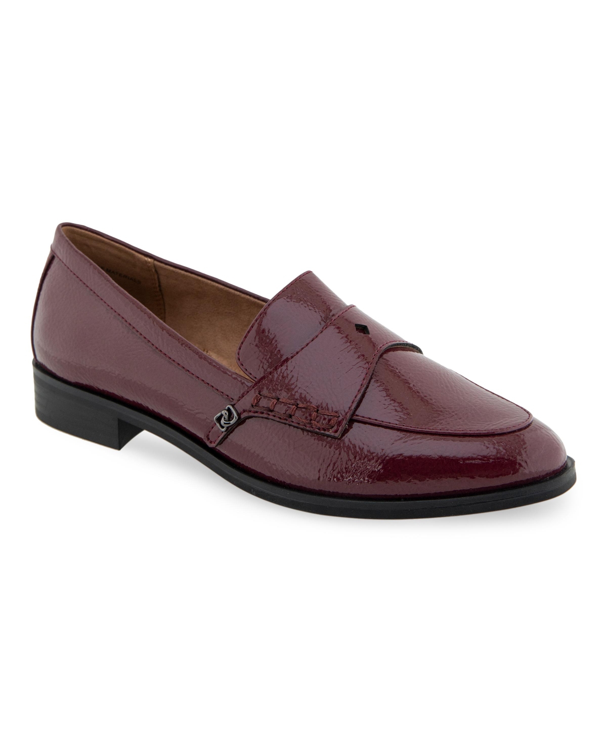 AEROSOLES WOMEN'S EIRA BLOCK HEEL LOAFERS 