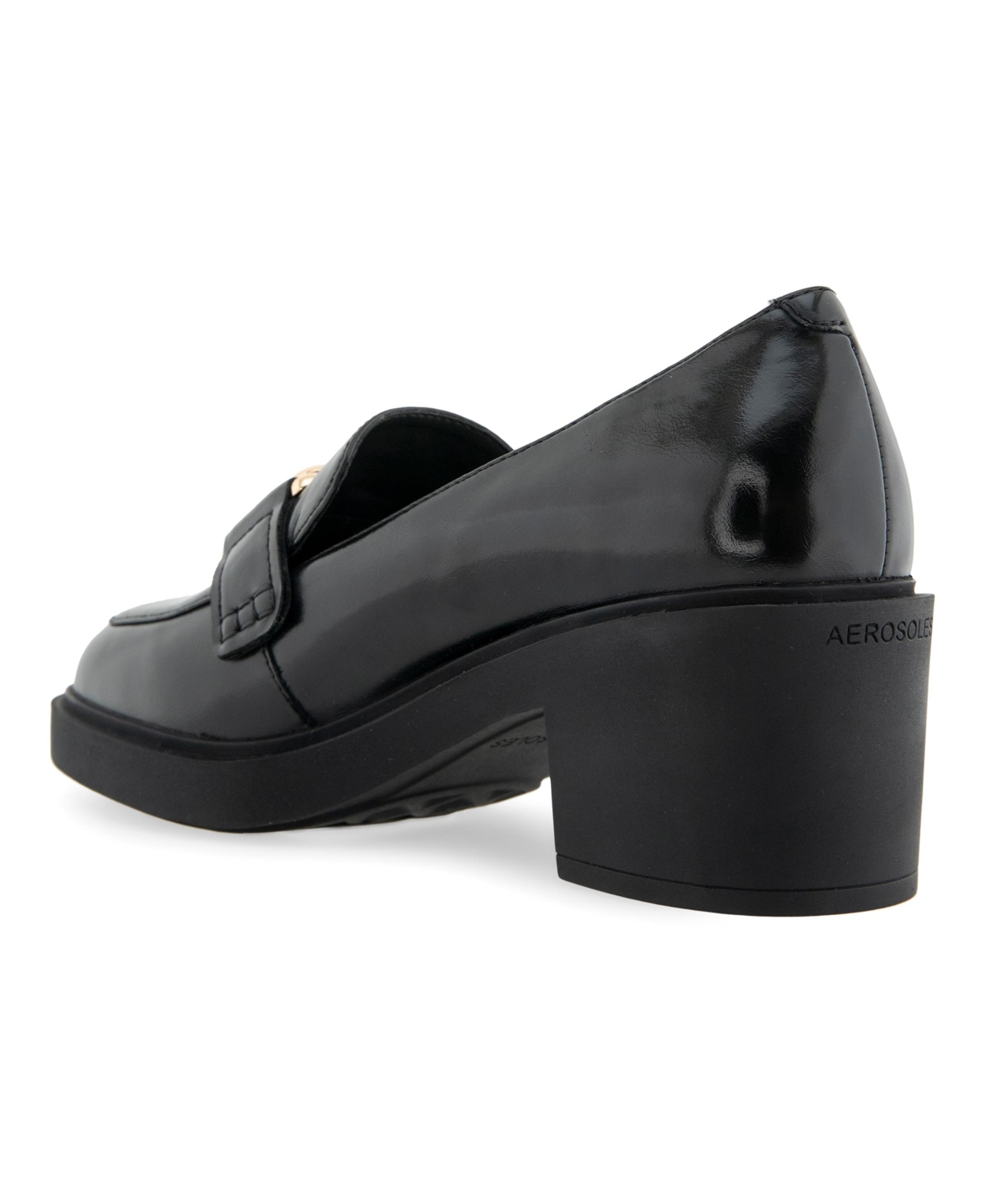 AEROSOLES WOMEN'S GIBBON BLOCK HEEL LOAFER 