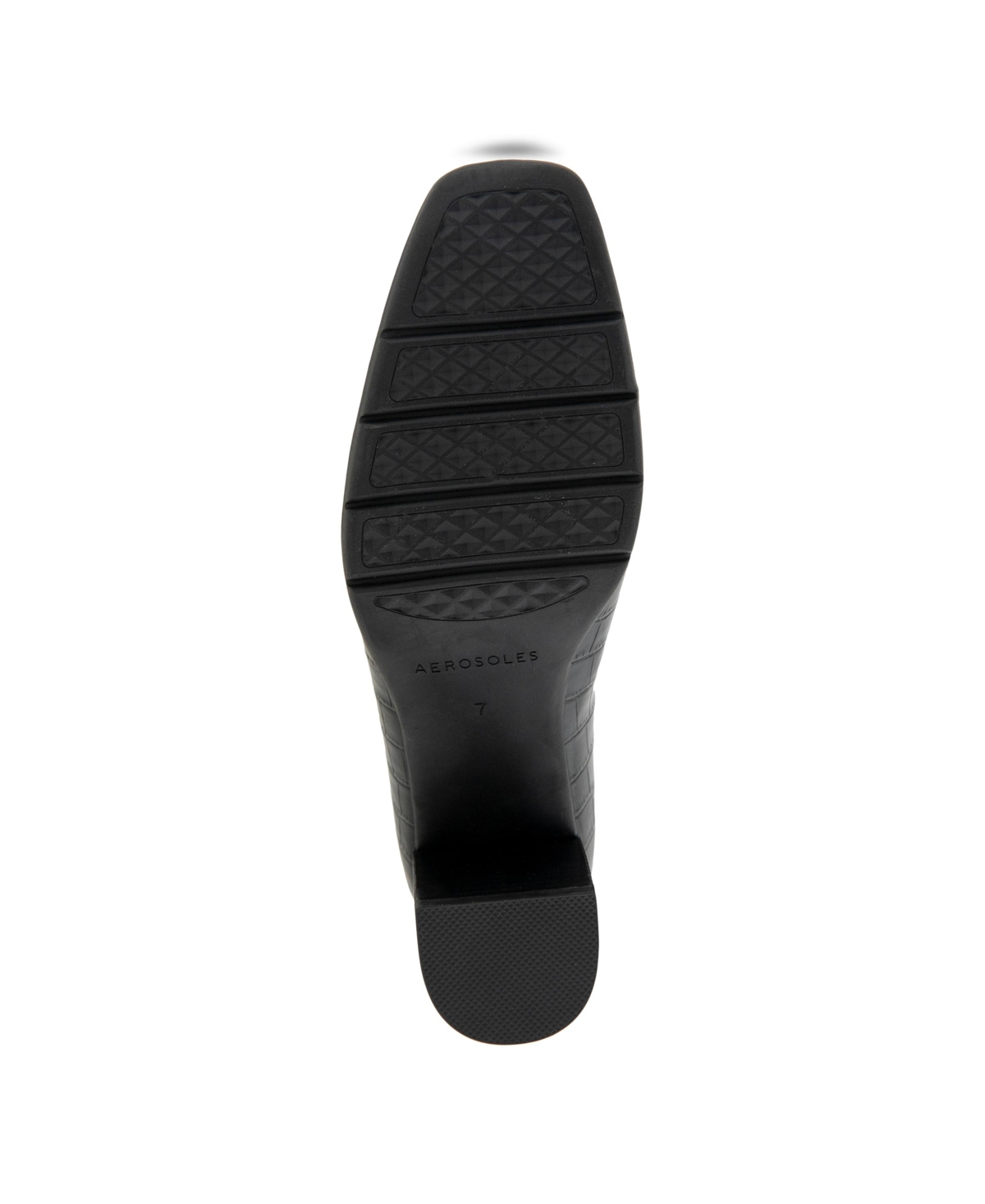 Shop Aerosoles Women's Mason Pointed Toe Mules In Black Crocodile Faux Leather-polyurethan