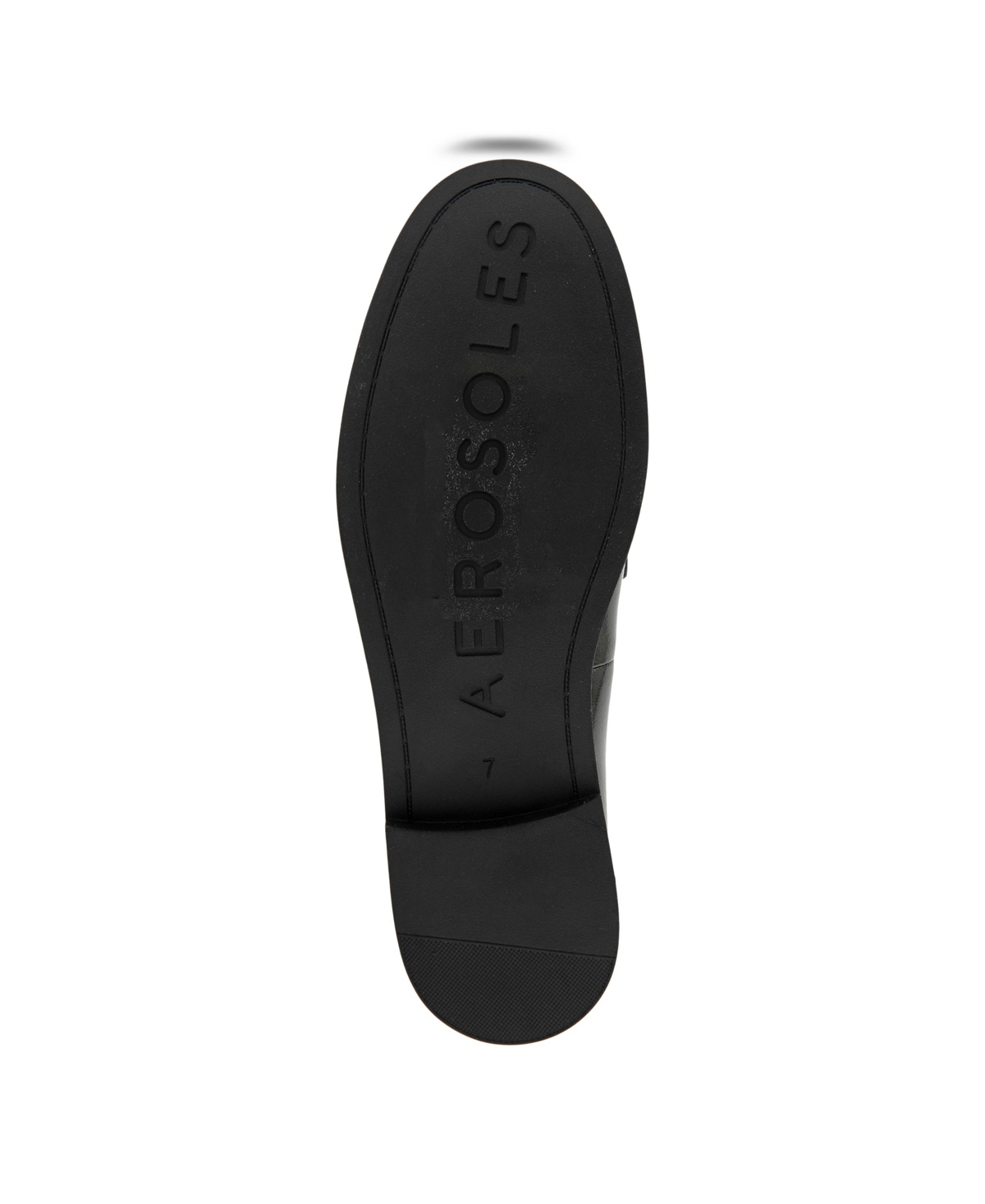 Shop Aerosoles Women's Sienna Block Heel Loafers In Black Patent Crinkled Faux Leather-polyu