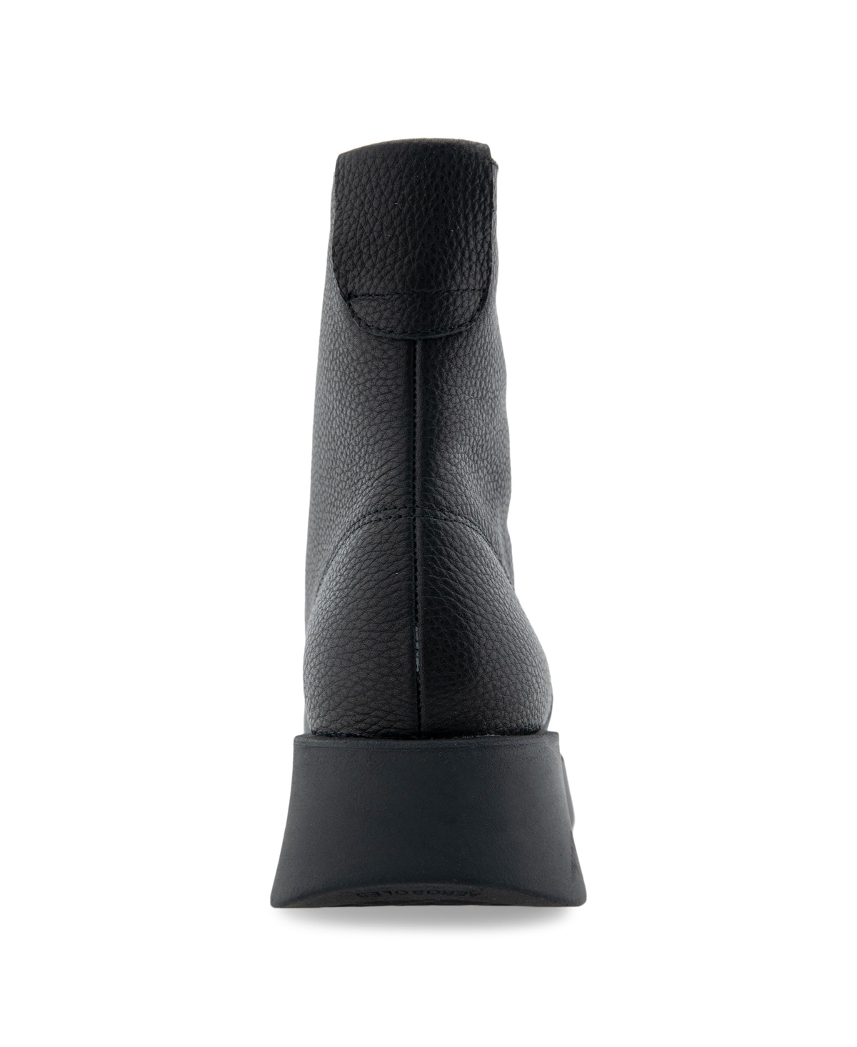 Shop Aerosoles Women's Francis Front Zip Booties In Black Pebbled Leather