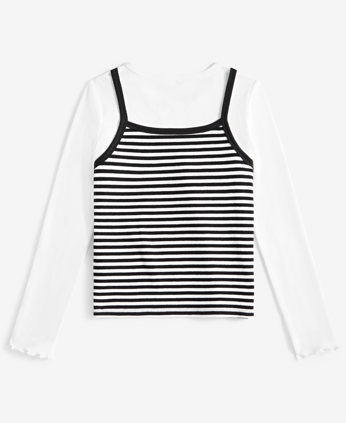 Epic Threads Little & Big Girls Stripe Layered-Look Long-Sleeve Top, Exclusively at Macy's