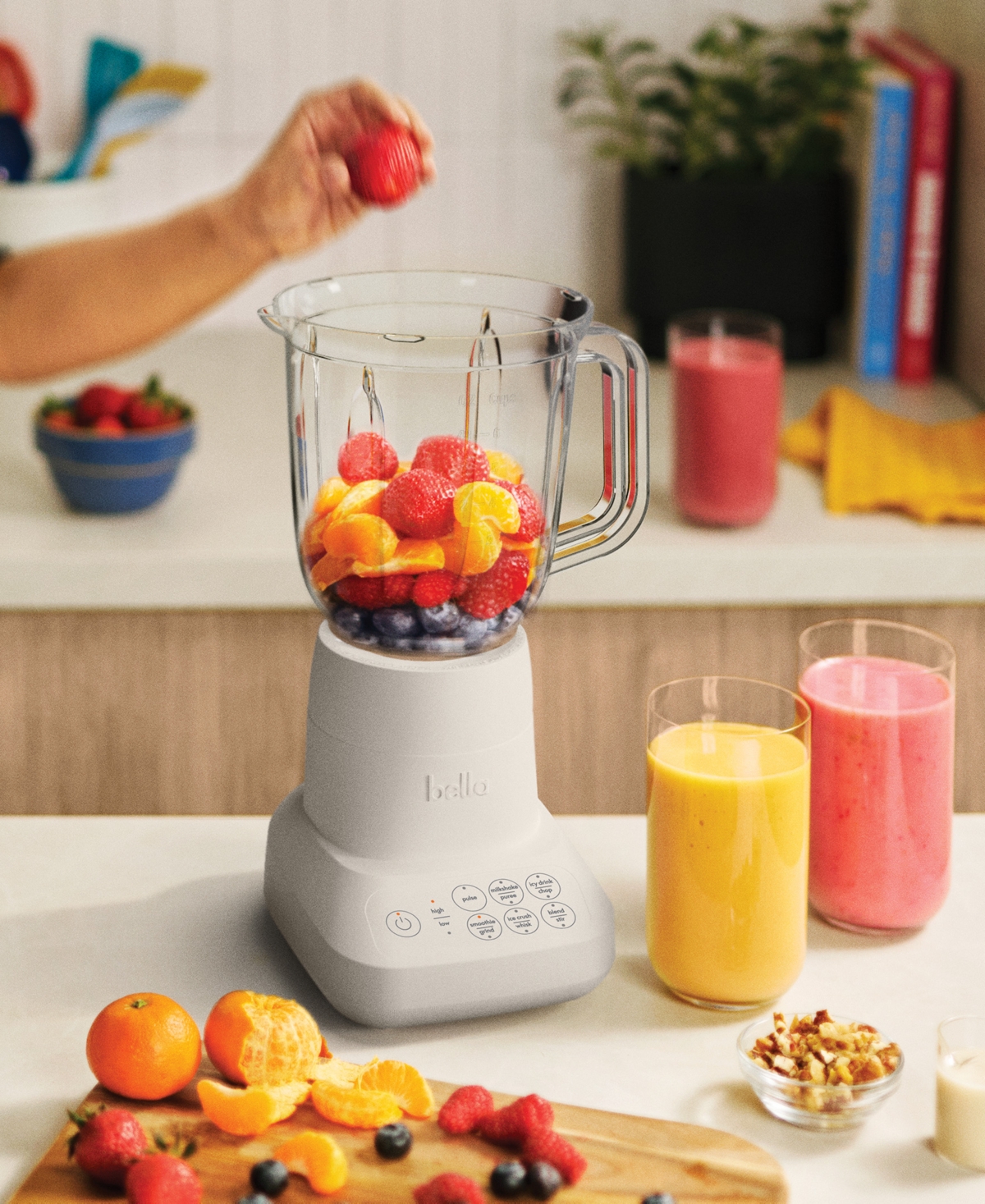 Bella Flip Store 10-speed 450-watt 6-cup Blender In Oatmilk