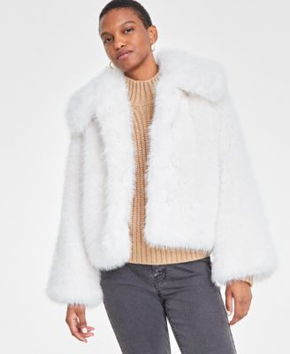 On 34th Women s Faux Fur Collared Jacket Created for Macy s Macy s