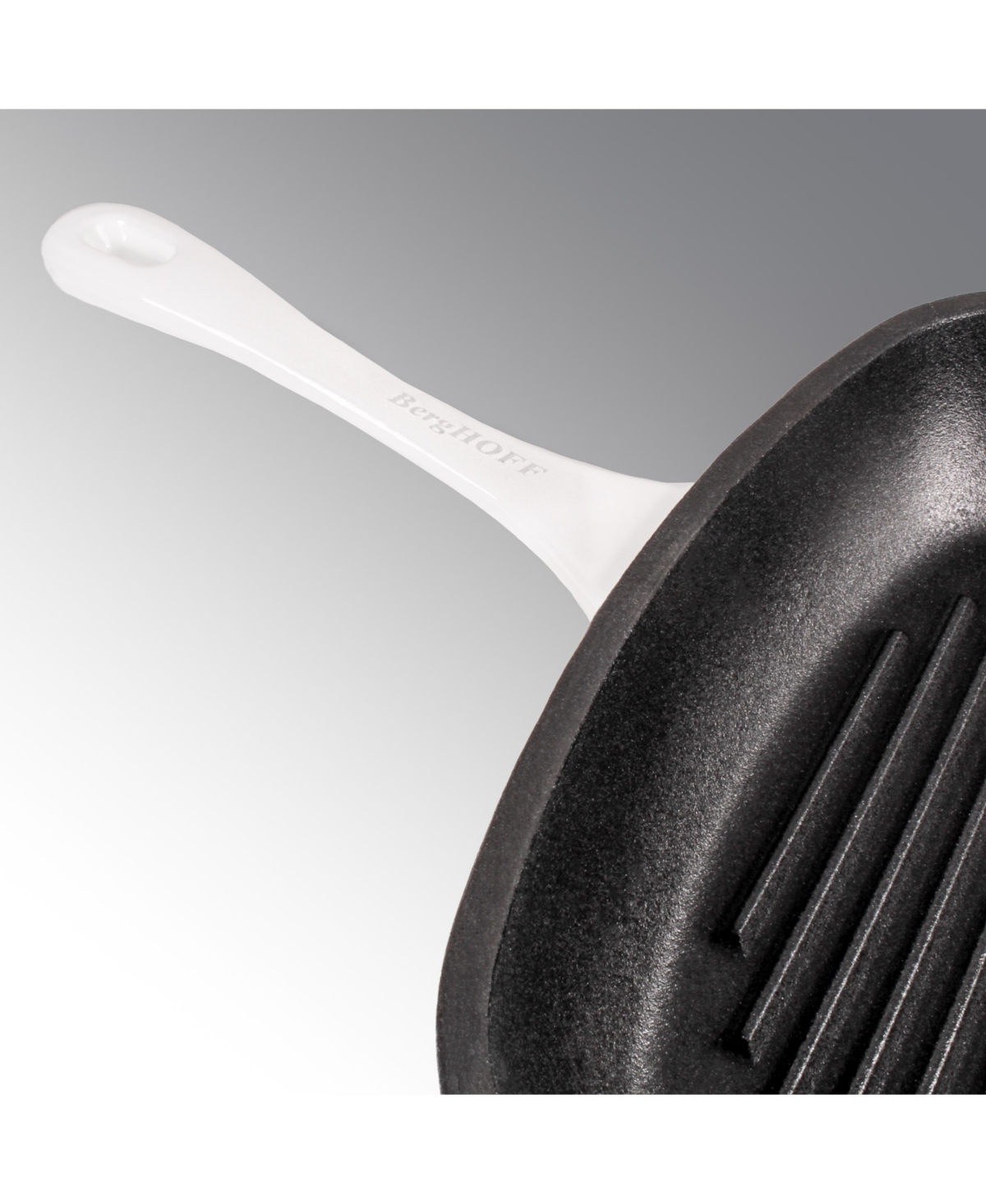BergHOFF Neo 4pc Cast Iron Cookware Set, Fry Pan, Grill Pan & Round Dutch Oven