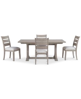 Sadie 5-Pc. Rectangular Dining Set (Table & 4 Ladder Back Chairs), Created for Macy's