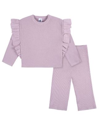 Toddler Girls Ruffled Sweater and Pant Knit Set